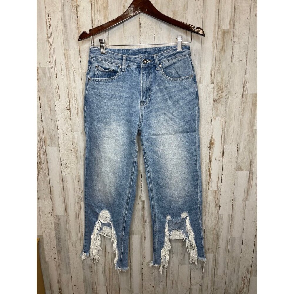 C.R.Z. Distressed cropped denim jeans
